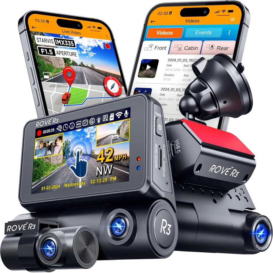 ROVE R3 — touch screen control with fast Wi-Fi clip transfers