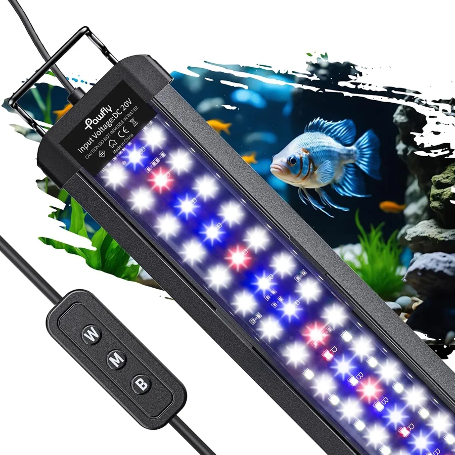 Pawfly Aquarium Led Light — extendable bracket light for small tanks