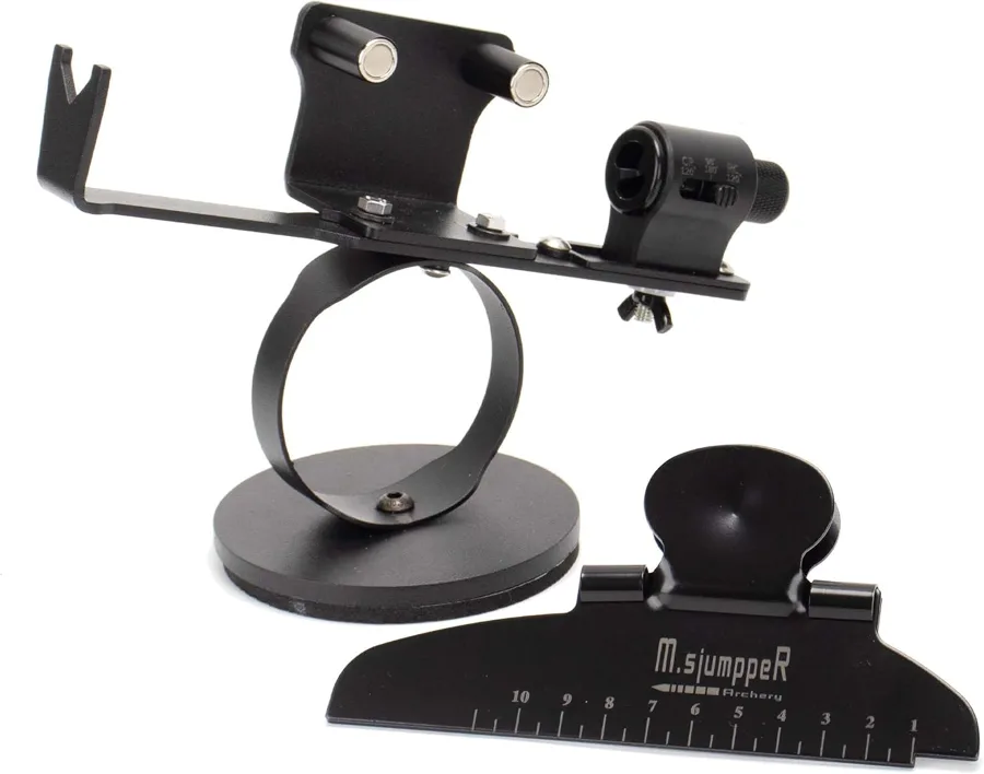 M.SJUMPPER Arrow Fletching Jig — heavy cast iron with scaled clamp