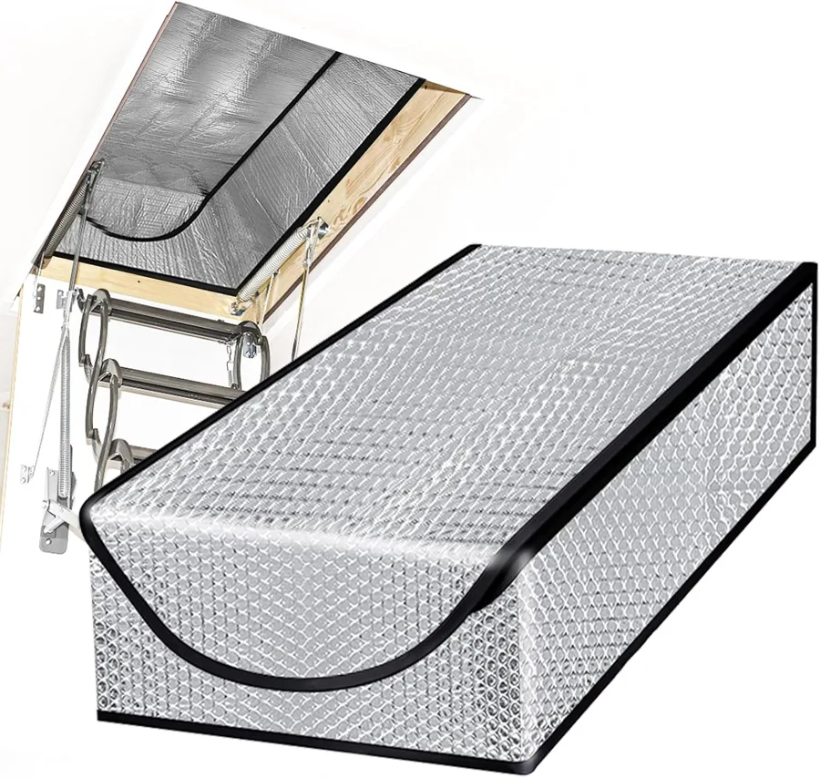 DGSL Attic Door Insulation Cover — foil bubble build with zipper access