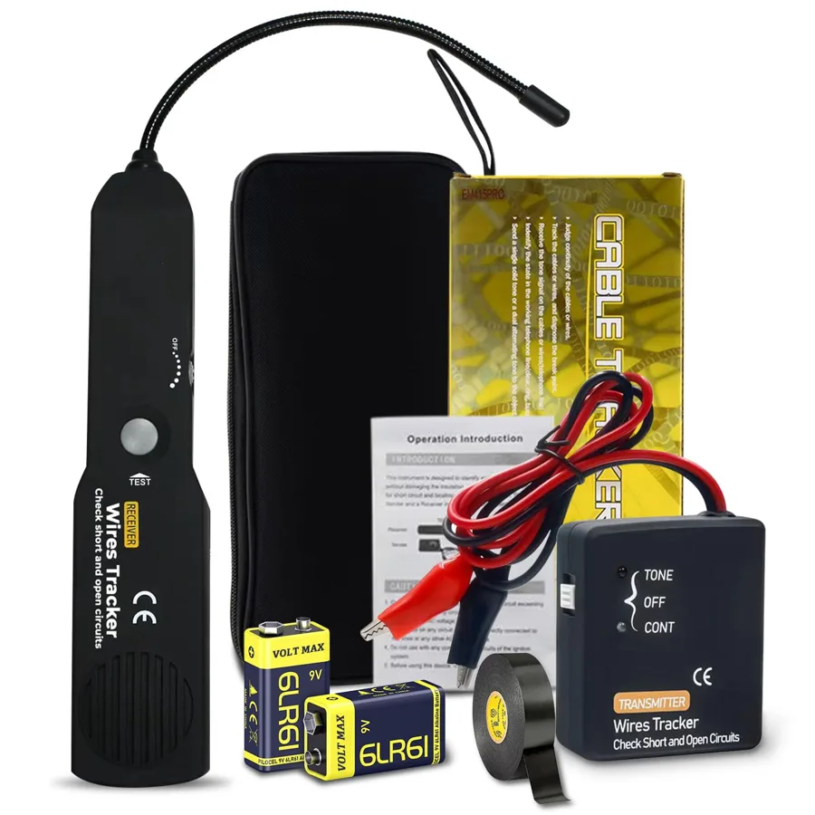 CrysGuard — wire tracer kit with batteries and case