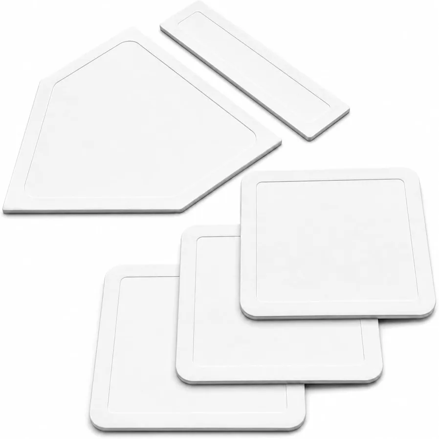 GoSports Baseball Base Set — five pieces with a pitching rubber included