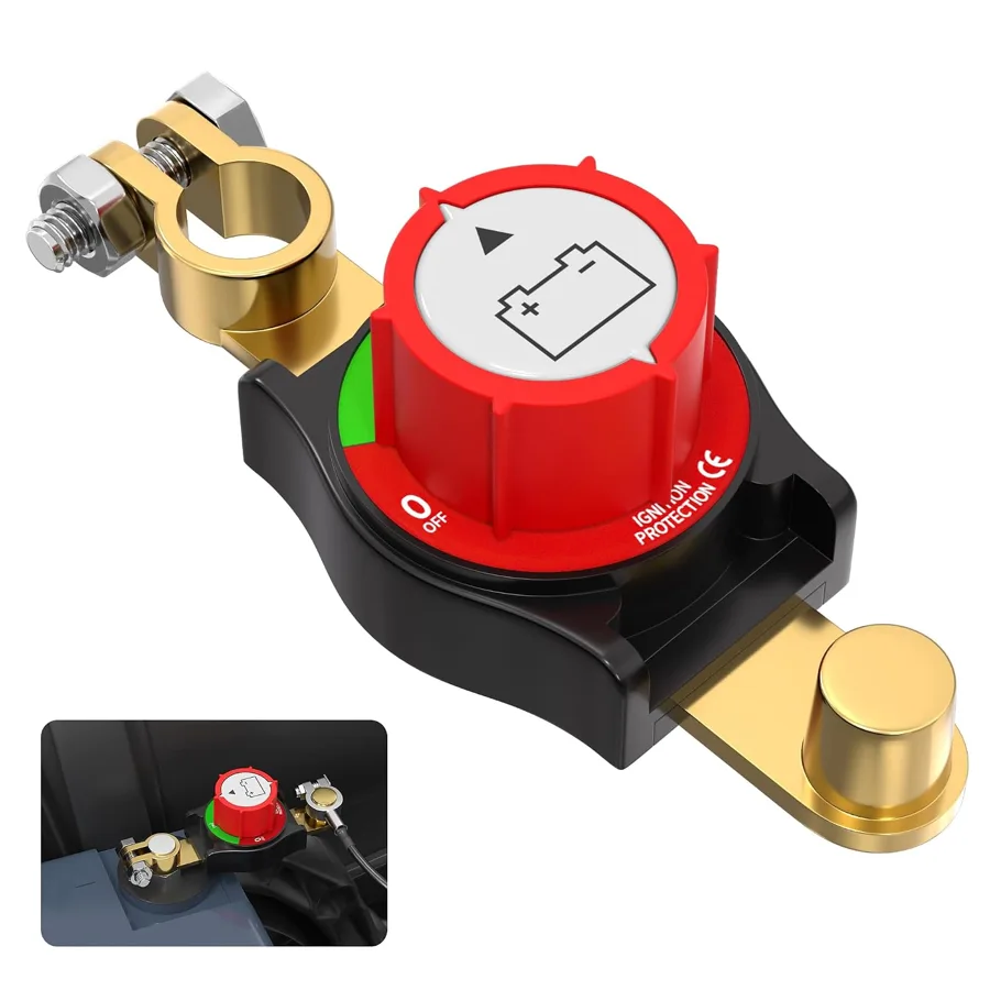 Joinfworld — clamp-on top post cut-off at the battery