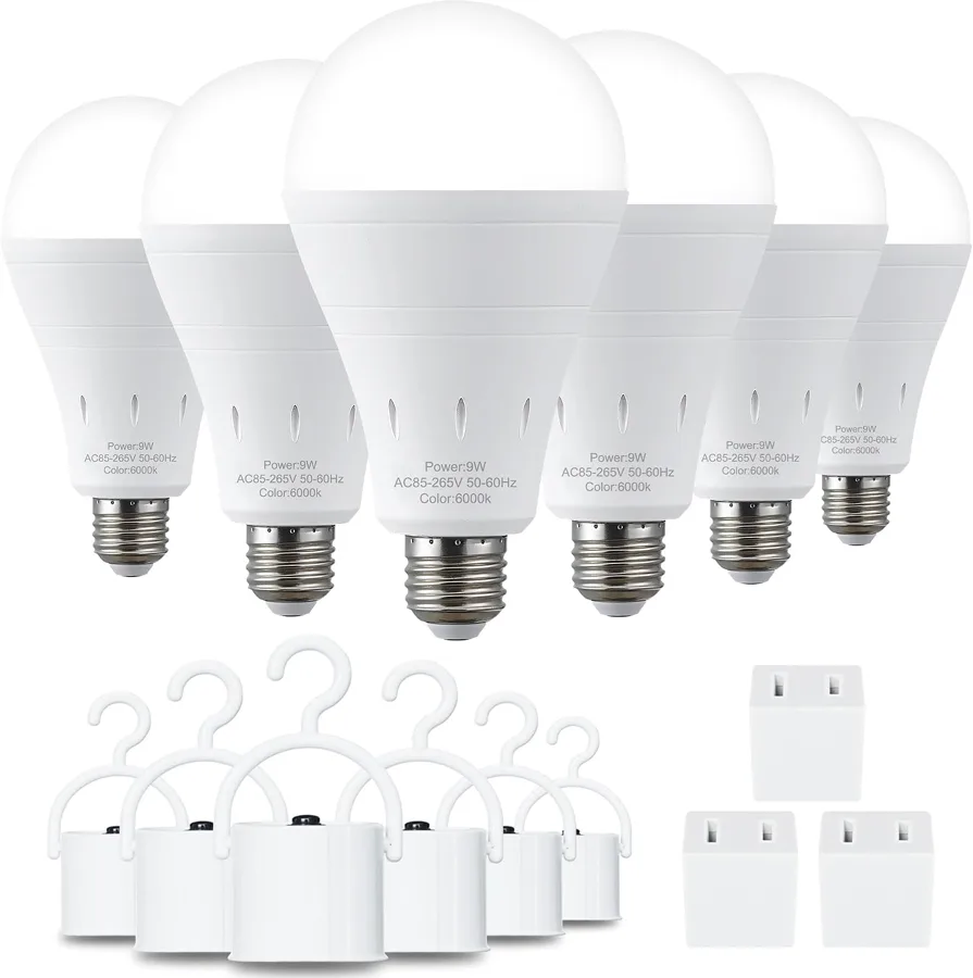 DEBAOBULB Battery Powered Work Light — rechargeable bulb for lamp sockets