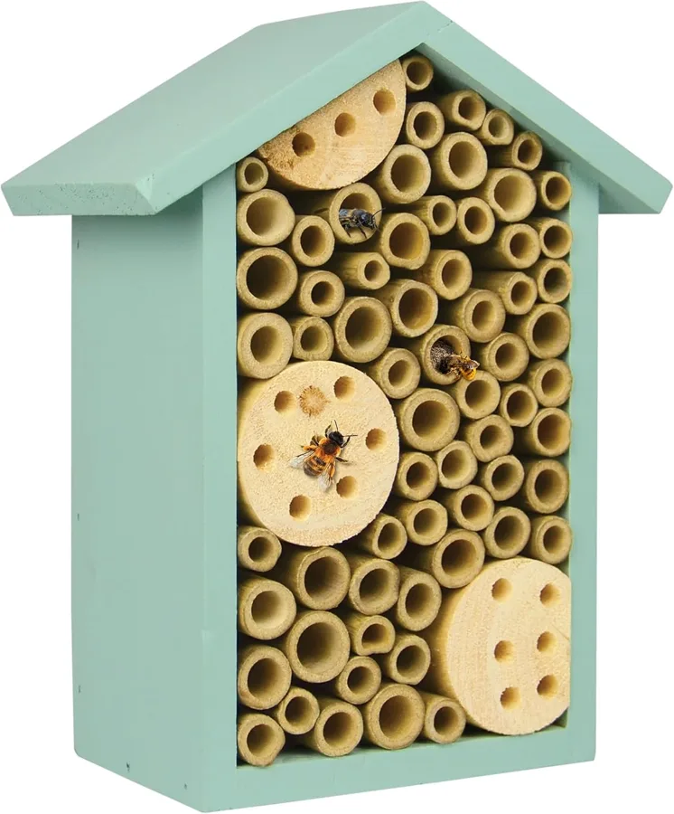 Nature's Way PWH1 — compact teal pine house for solitary bees