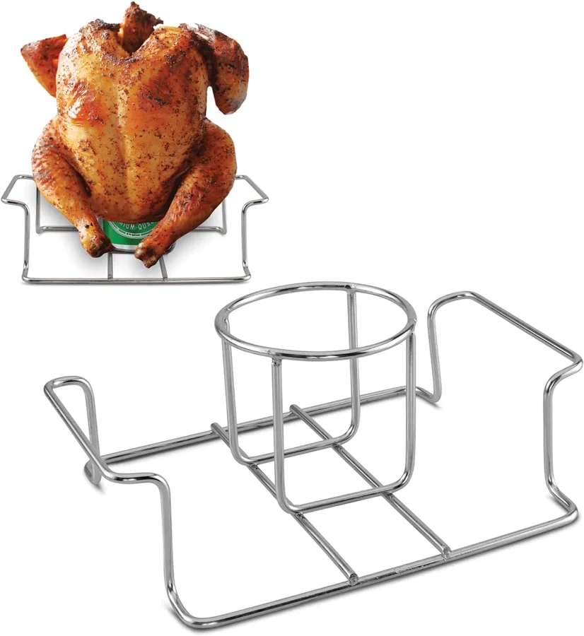 Beer Beer Can Chicken Holder 2 Pack — Two handled stands for two birds