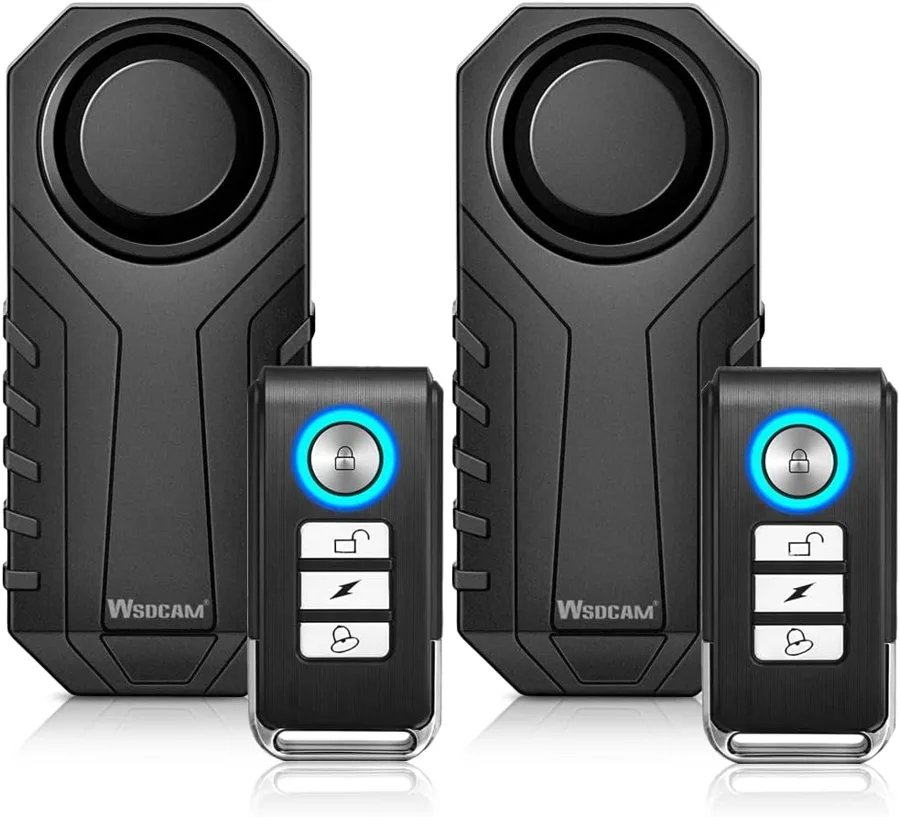 WSDCAM Bicycle Alarm System — two alarm sets in one box