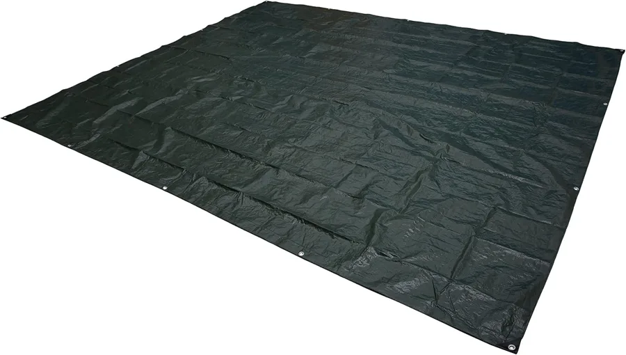 Amazon Basics — rip-stop sheet laminated on both sides for rain