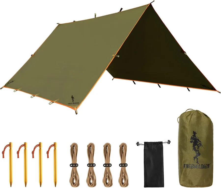 FREE SOLDIER — hammock rain fly with guy lines and tensioners