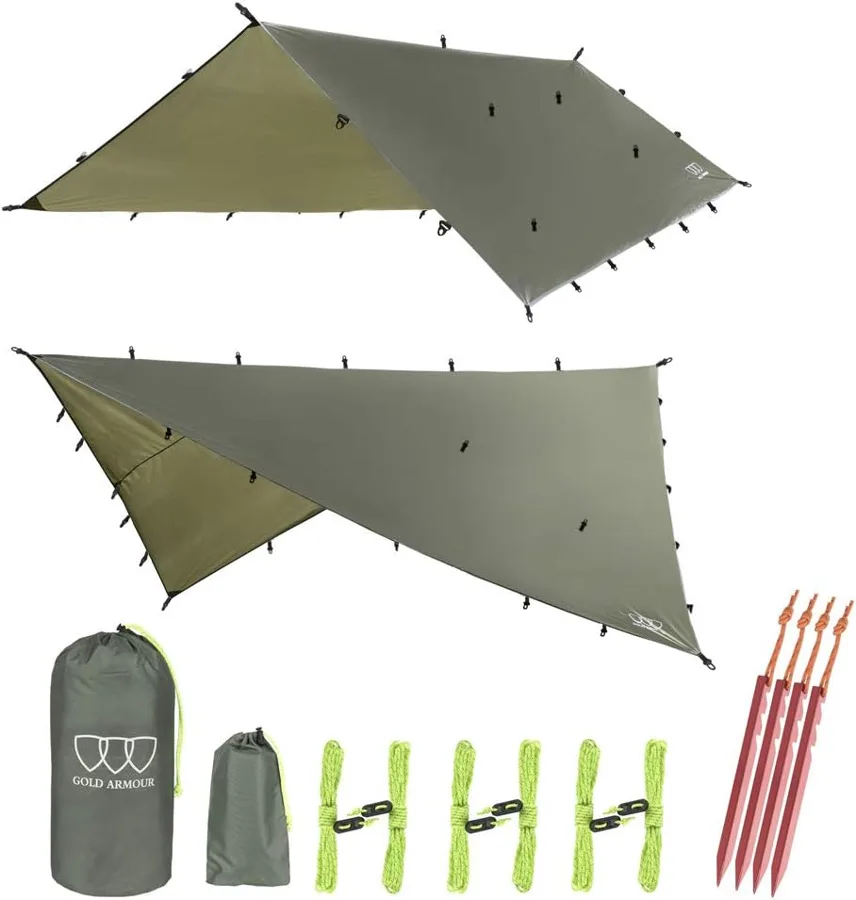 Gold Armour — high-rated rain fly with 33 tie down loops