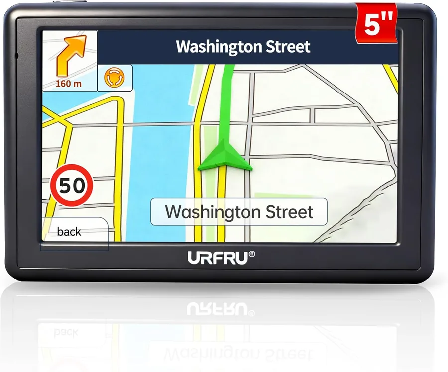 URFRU 5 in (12.7 cm) GPS — compact navigator for tight cabs