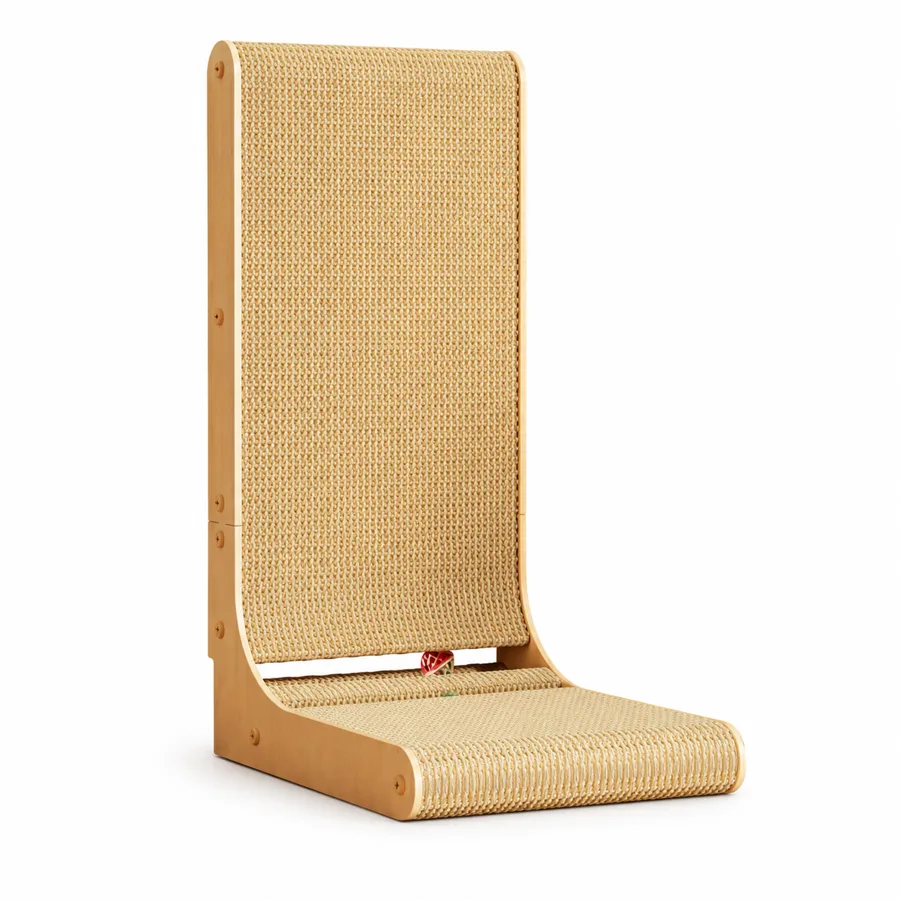 Felinook — L-shaped scratcher that leans where your cat scratches