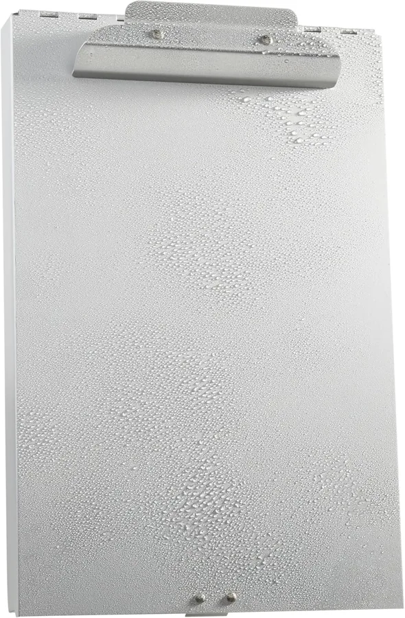 Amazon Basics — aluminum clipboard with two compartments