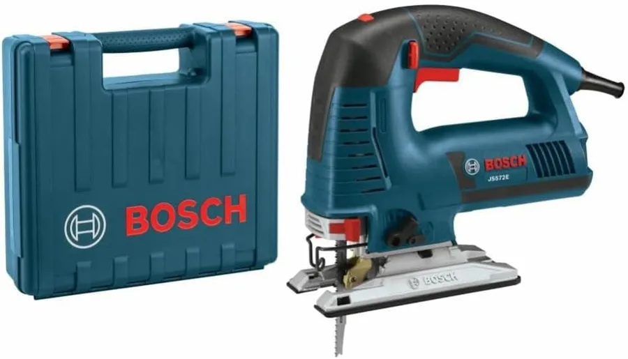 BOSCH JS572EK Jigsaw Kit — low vibration cuts with trigger speed control