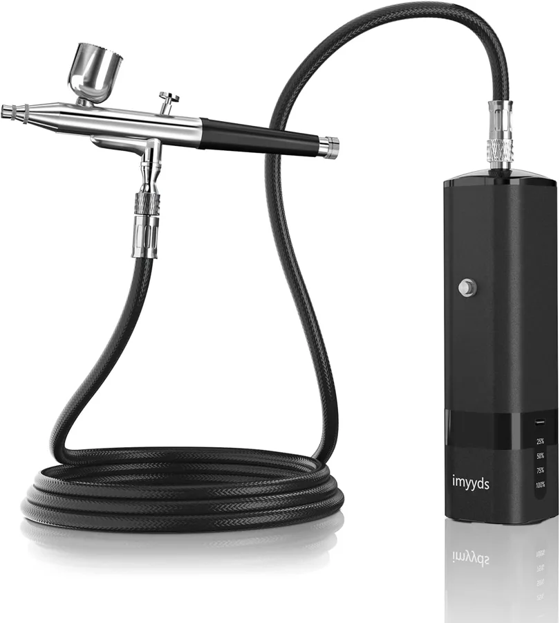 imyyds Airbrush Kit — up to 32 PSI with an optional braided air hose