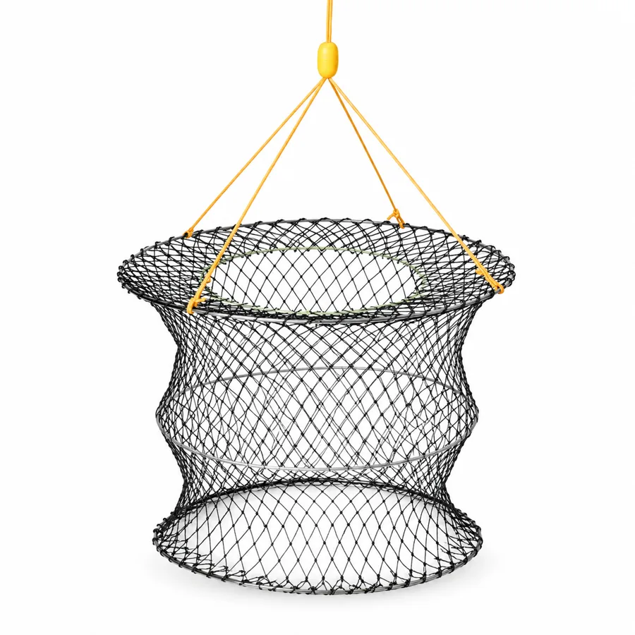 Folding Hanging Trap — stainless mesh base keeps crabs in