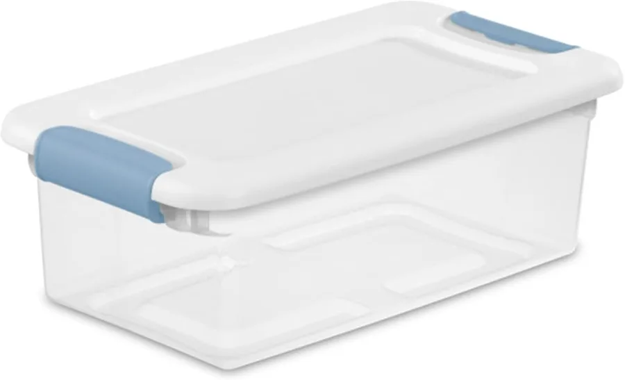 Sterilite 6 Qt Latching Storage Box — one handed latch lid for sorted storage