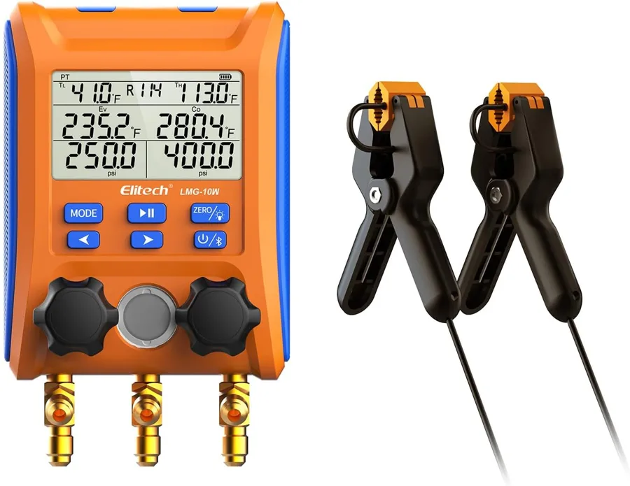 Elitech LMG — Wired temp clamps for live superheat readings