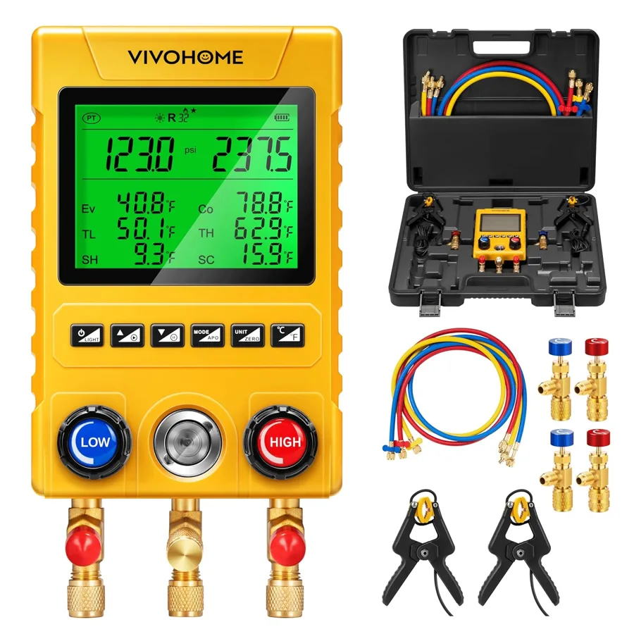 VIVOHOME VH1747 — Superheat and subcooling with temperature clamps