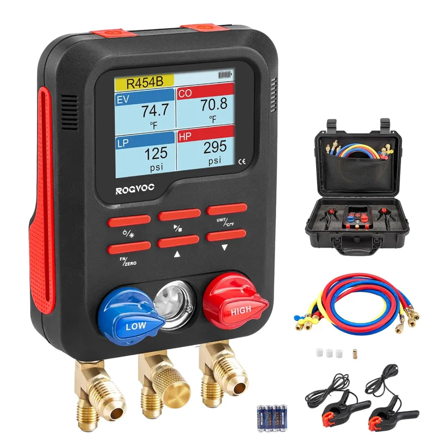 Rogvoc RMG4DB-BK — Auto superheat and subcooling readings
