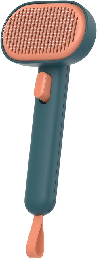 Aumuca Self-Cleaning Slicker Brush — one press hair release