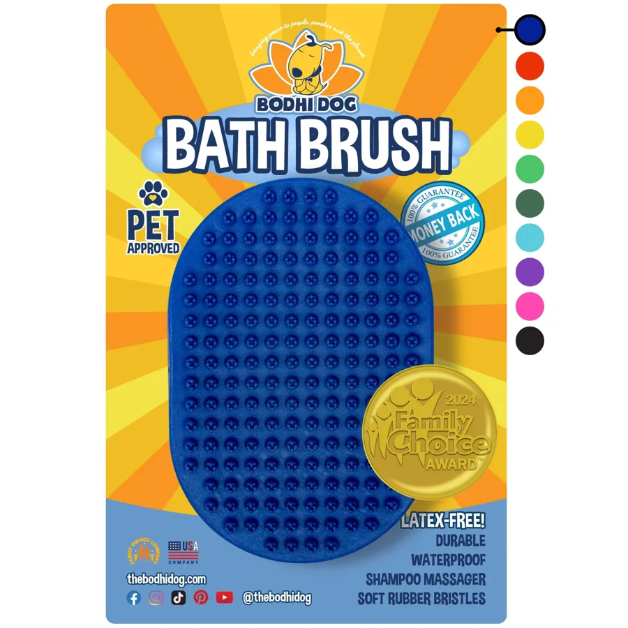 Bodhi Dog Shampoo Brush — rubber bristles for bath time lather