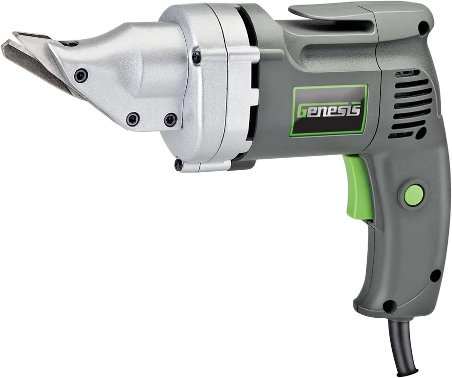 Genesis Electric Metal Shears — variable speed corded shear with a 2 year warranty