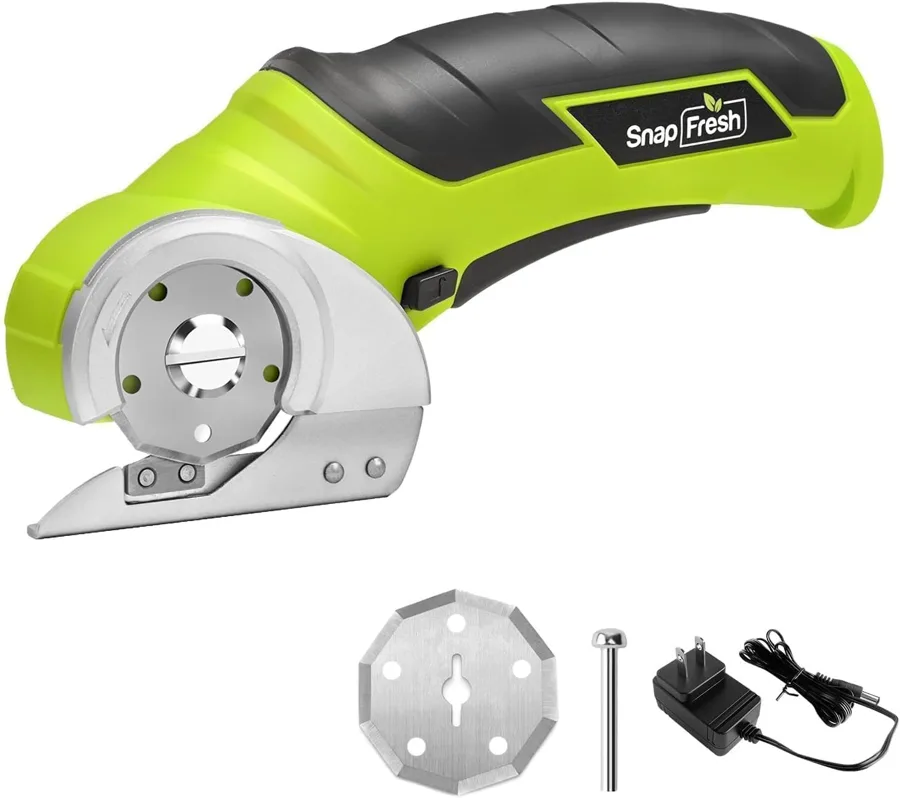 SnapFresh Cordless Electric Scissors — two step safety start