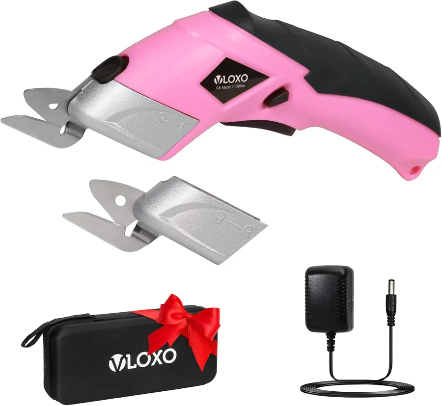 VLOXO Electric Scissors — two blade shapes for mixed materials