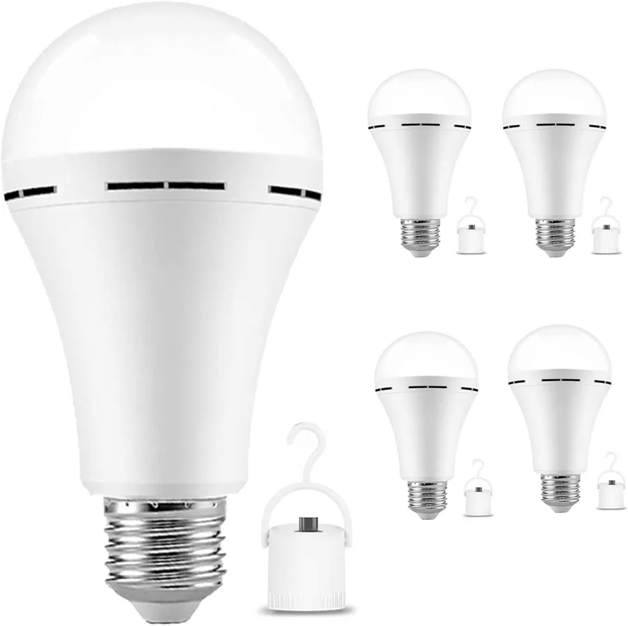 garageangle 4 Pack — emergency bulb with three brightness modes