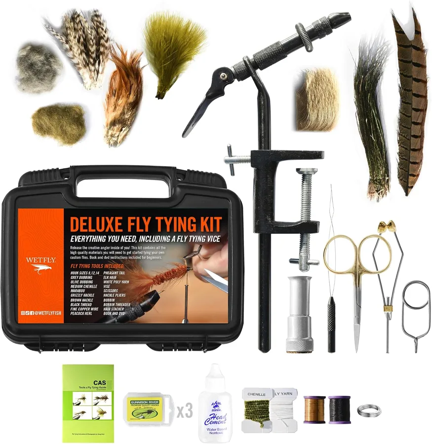 WETFLY — a 24-piece starter kit built around a Super AA vise
