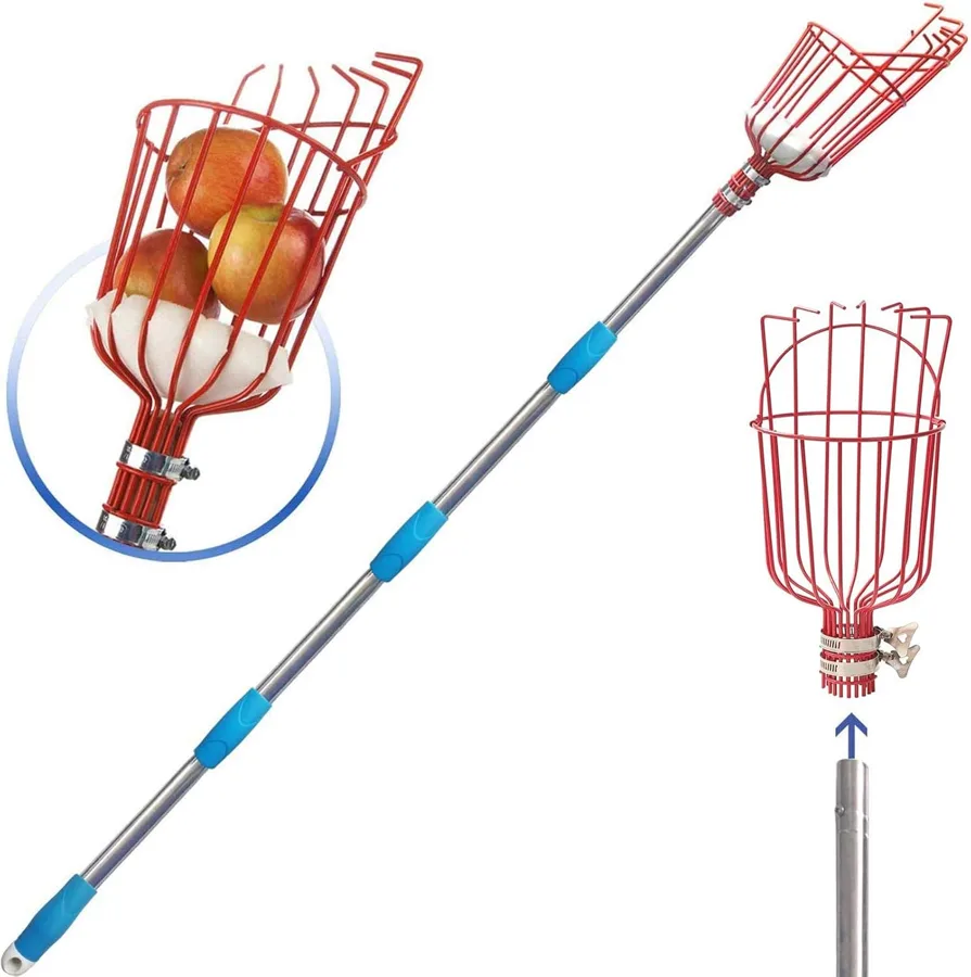 Fruit Fruit Picker Pole — Compact pole with a foam basket for small trees