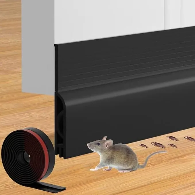 Door Draft Stopper — quick stick on silicone door sweep