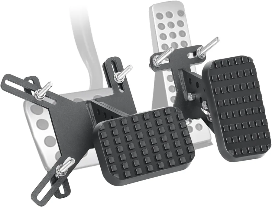 RVGIVE Gas Pedal Extender — aluminum and steel with grid rubber