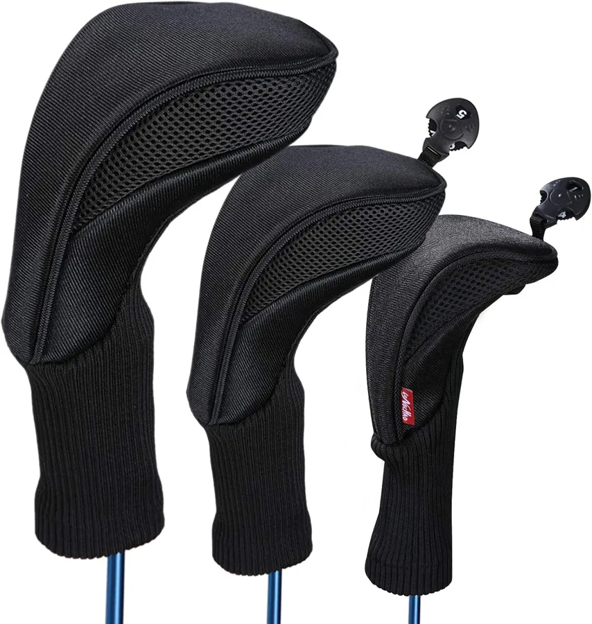 LONGCHAO Golf Headcovers — Padded neoprene with a mesh covered neck