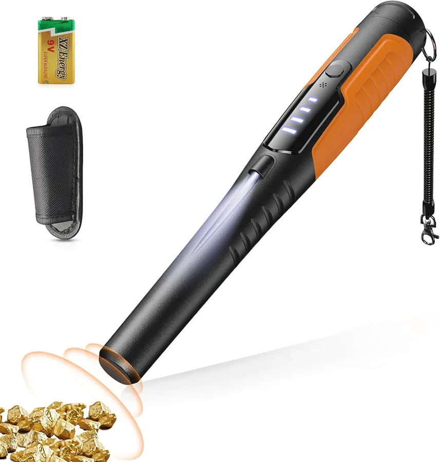 Metal Detector Pinpointer — Backlit screen for night hunts