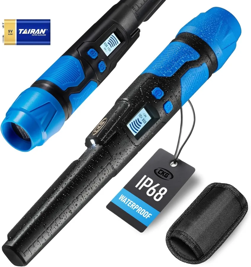 CKG Handheld Metal Detector — Ready-to-go kit with holster and battery