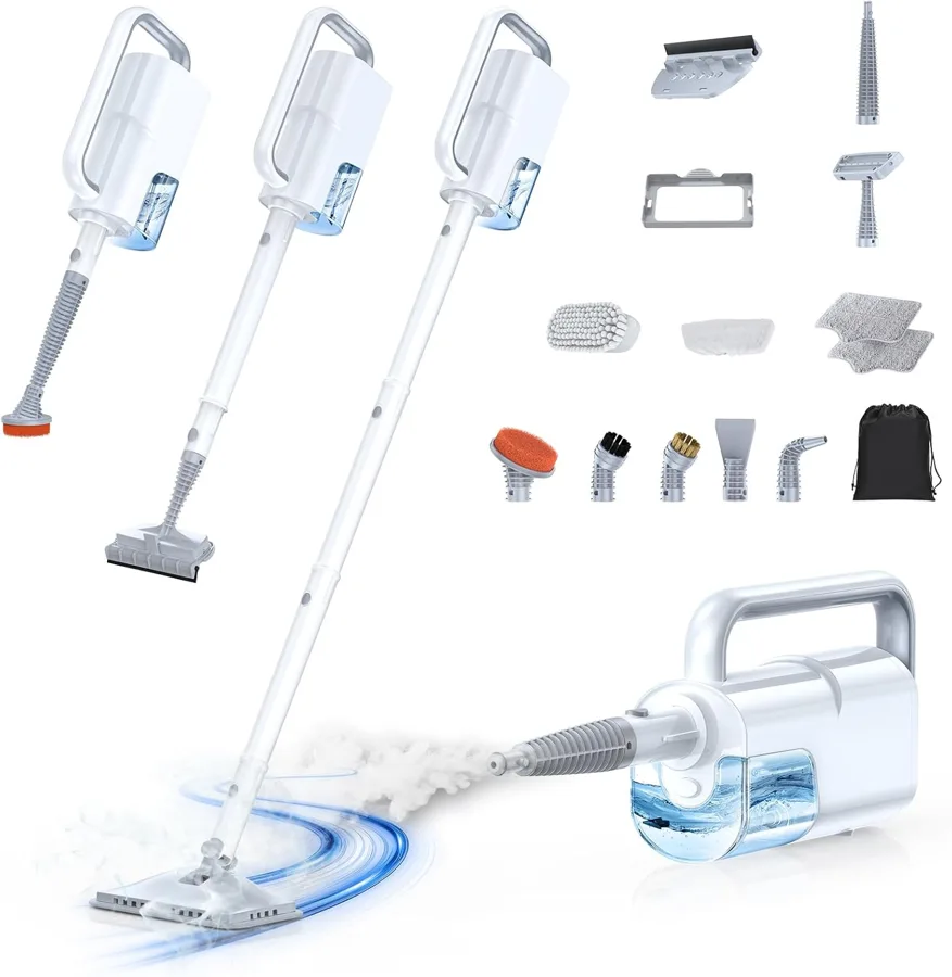 LABIGO Handheld Steam Cleaner — Mop head and carpet glider kit