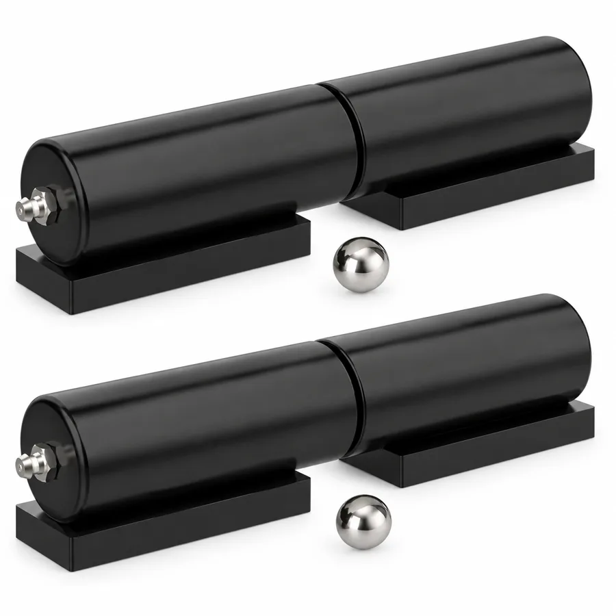 ButterSwing — greaseable ball bearing barrel hinge for heavy gates