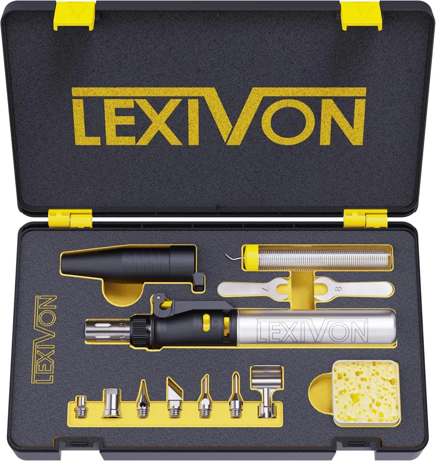 LEXIVON Butane Soldering Iron — cordless flame for jobs without an outlet