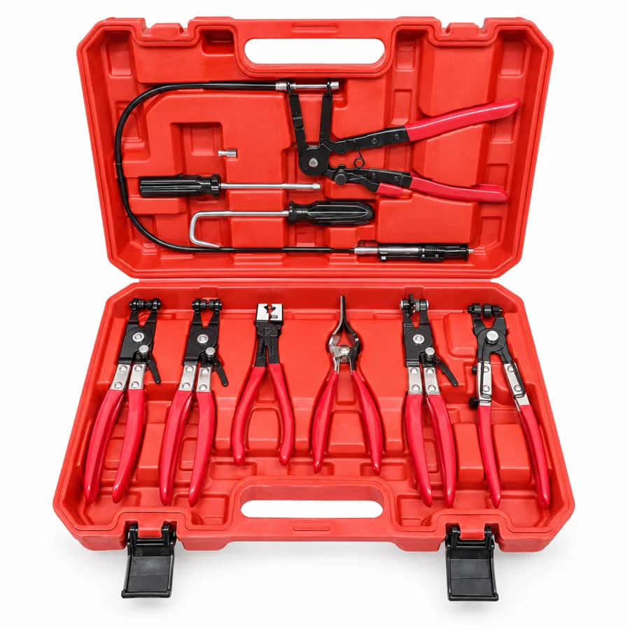 DeepNab — reach hidden hose clamps with cable pliers and a shaped case