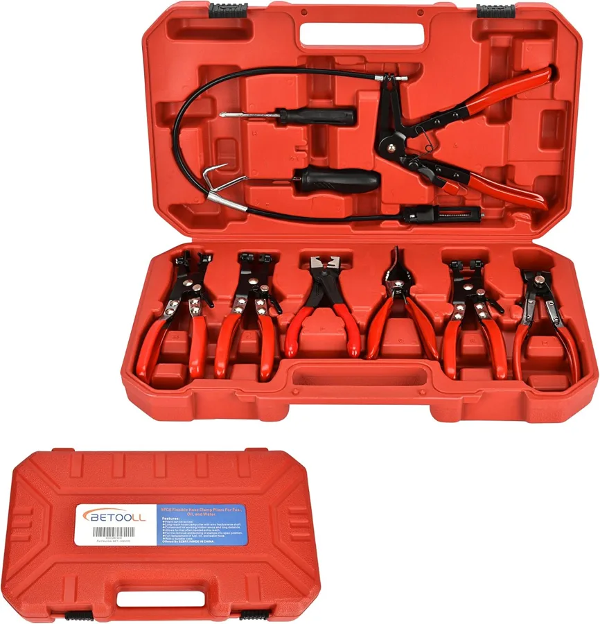 BETOOLL — nine tools with flexible wire reach for hidden clamps