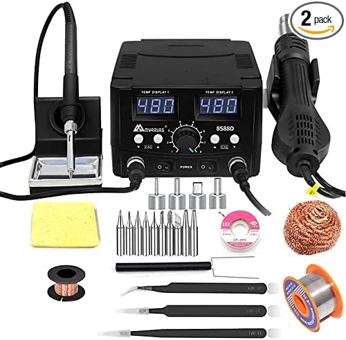 MYPOUOS 8588D — 2-in-1 station with extra tweezers
