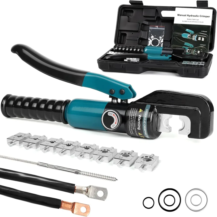 Brileine Hydraulic Crimping Tool — precise EDM dies for railing and battery work