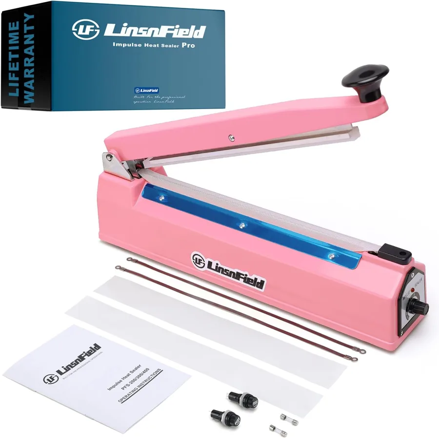 Sealer Pro 20.3 cm (8 in) — heavy pink sealer with spare kits and fuse