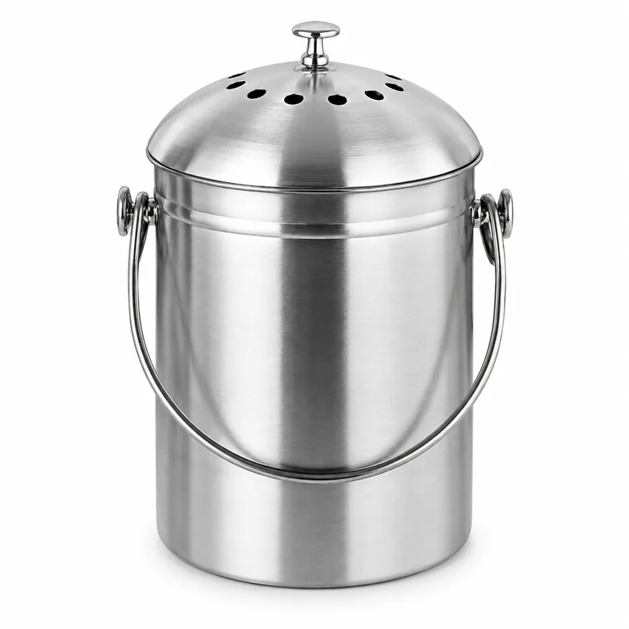 Scrapwell — vented lid and carbon filter for fresher scrap collection