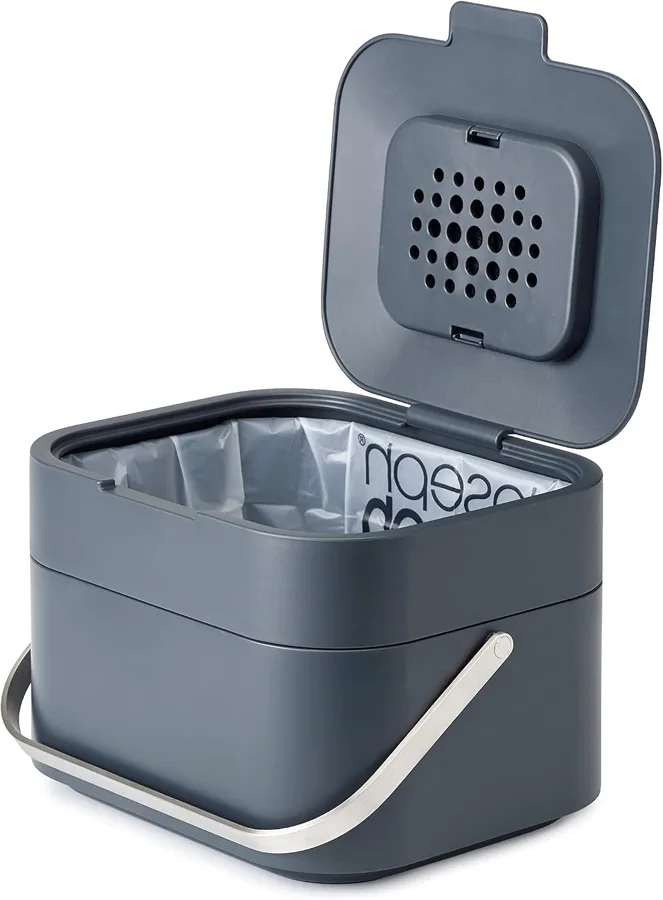 Joseph Joseph Kitchen Compost Bin — ventilated caddy with lid odor filter