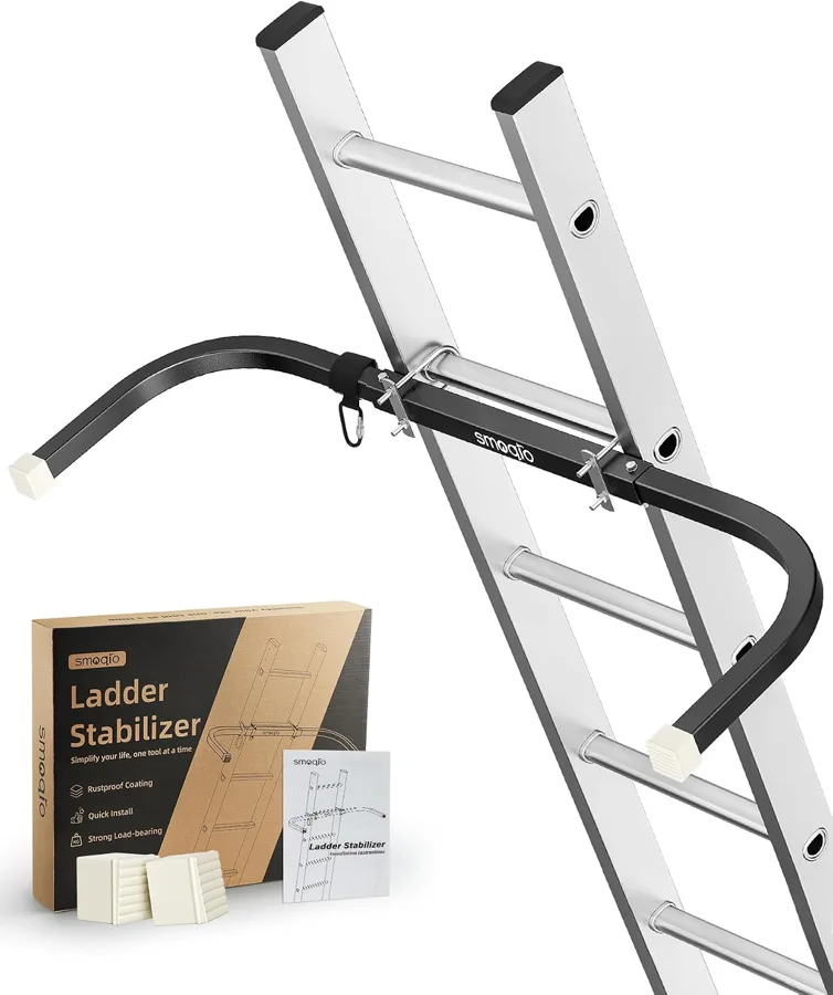 SMOQIO Ladder Stabilizer — steel frame with two arm widths