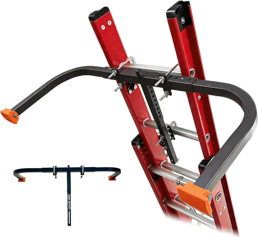 STARTINGTOOL Ladder Stabilizer — T-shaped steel frame for roofs