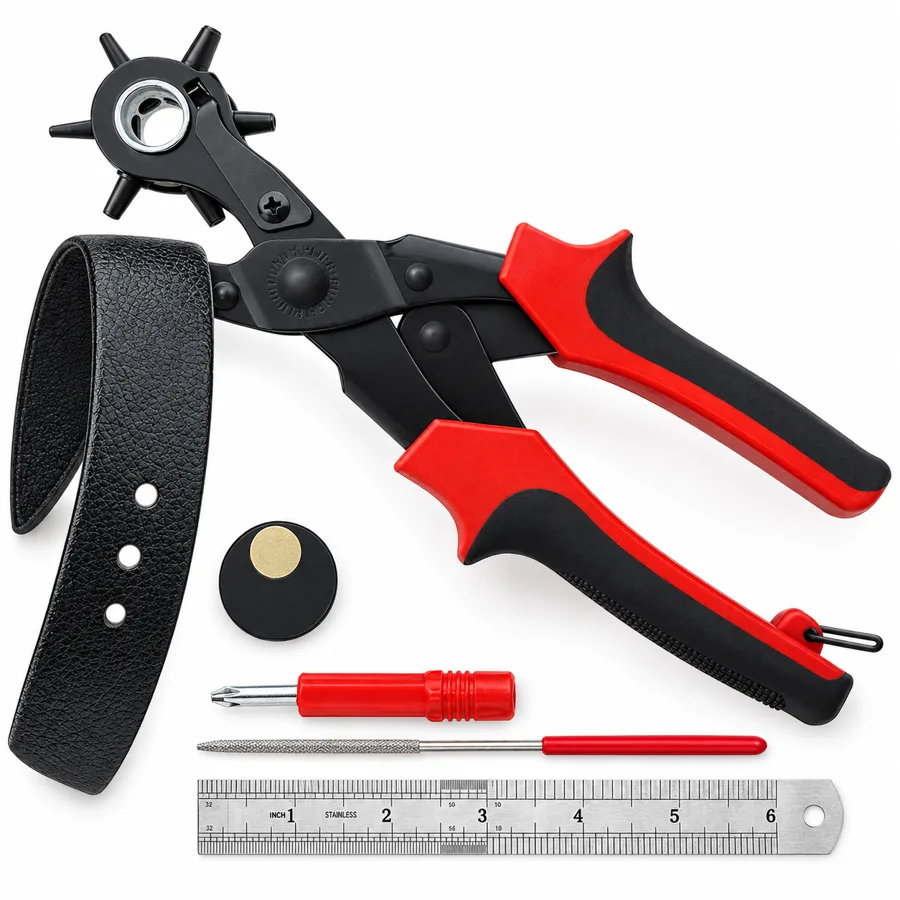 NotchWright — six-size punch pliers for clean belt holes